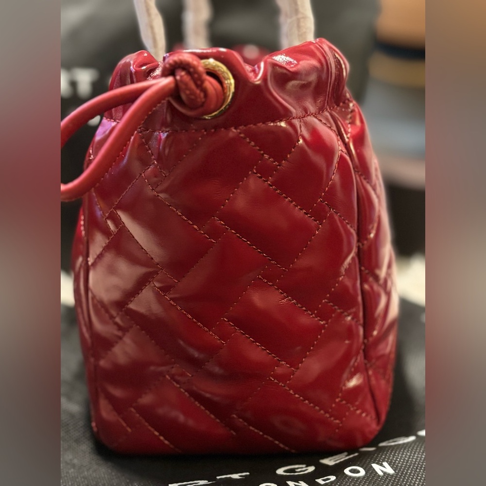 Kurt Geiger NWT Quilted Patent Leather Kensington 2 way Bag - Picture 5 of 16